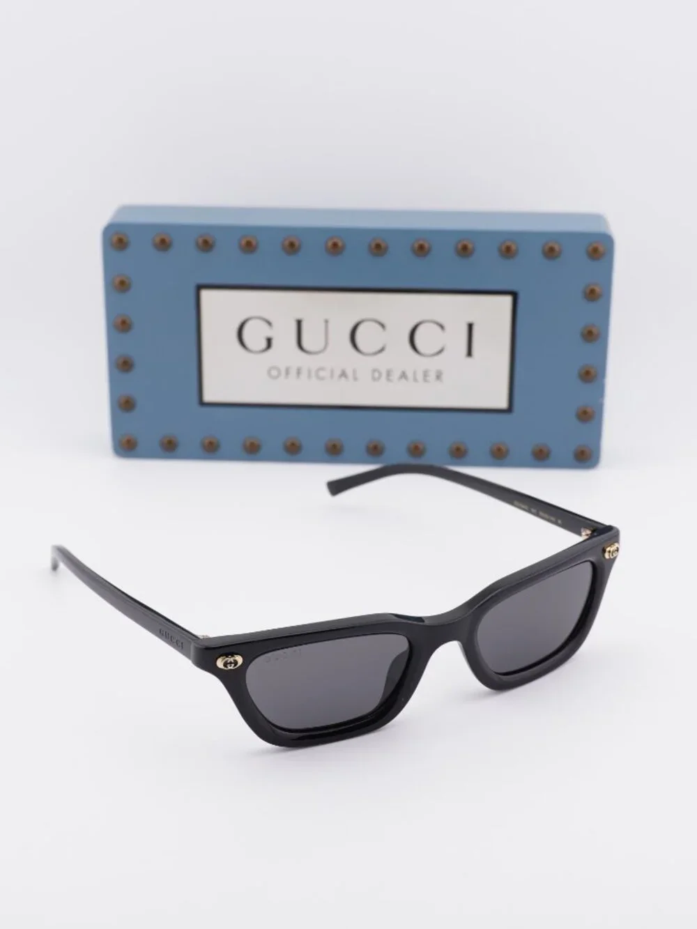 Gucci GG1944S 001 Rectangle Sunglasses - Black / Grey - Picture 8 of 12